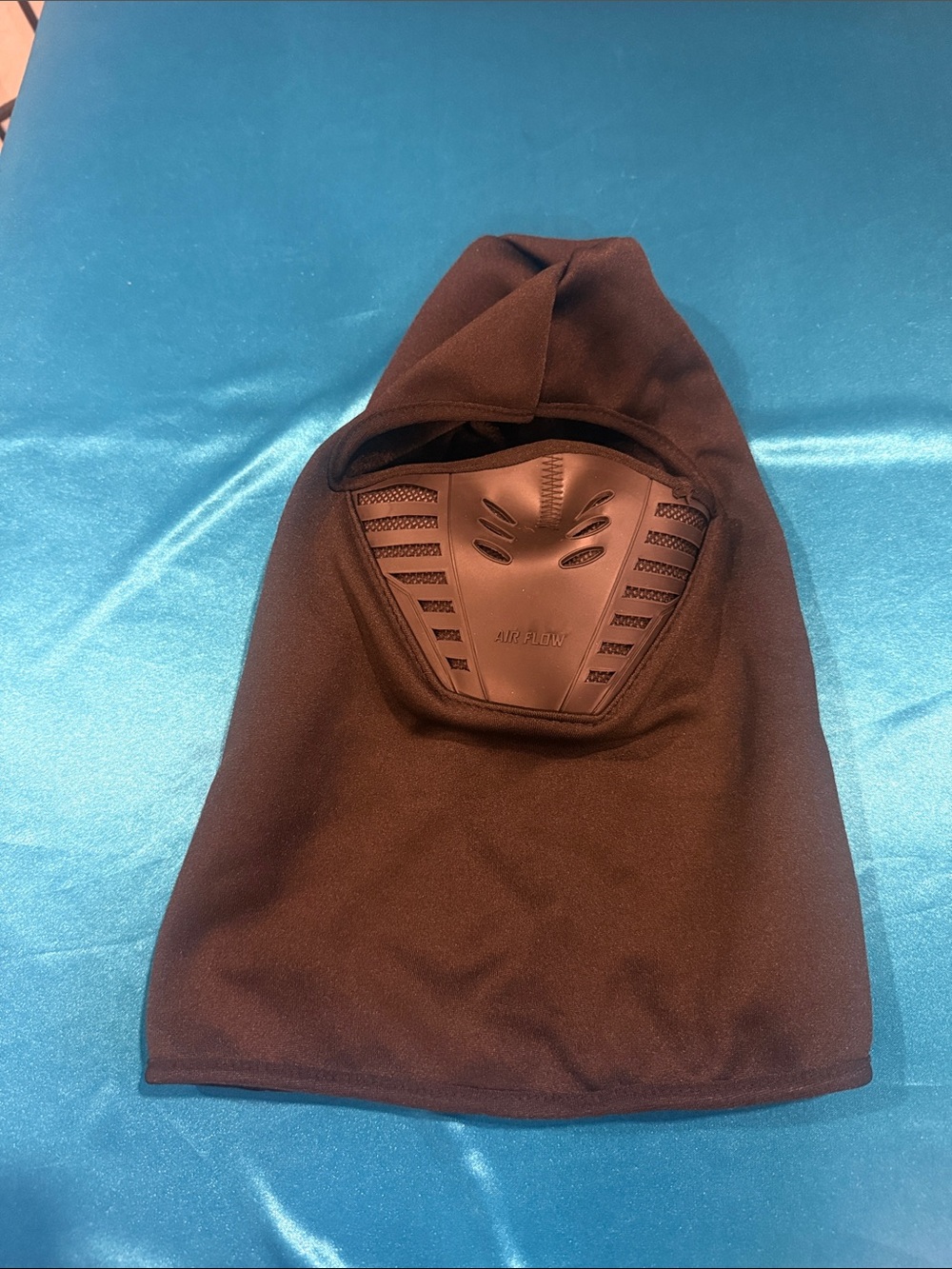 Men's Black Balaclava with Built-In Vent Panel
